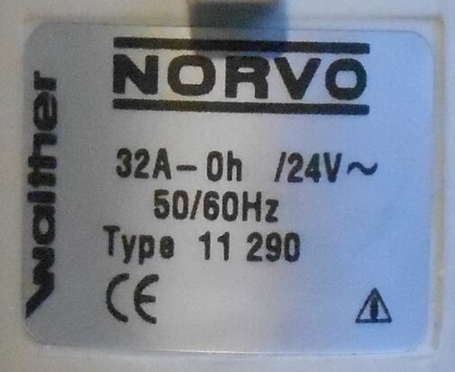 Walther 11290 Norvo 3 / 32A plug, 32A 3P 24V 0h IP44
