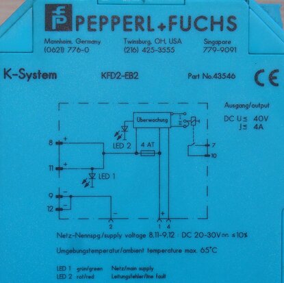 Pepperl+Fuchs KFD2-EB2 Voeding voedingsmodulemodule 43546