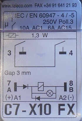 Releco C7-X10 FX relais 24V DC incl. Releco LR38486 relaisvoet