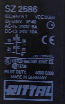 Rittal SZ 2586 door control switch