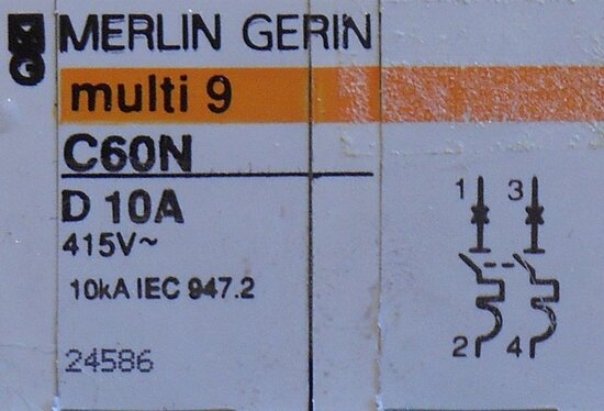 Merlin Gerin C60N D10A Installer 2P 24586