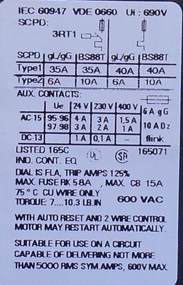 Siemens 3RU1116-1BB0 Thermal overload relay 1,4-2A 1NC+1NO