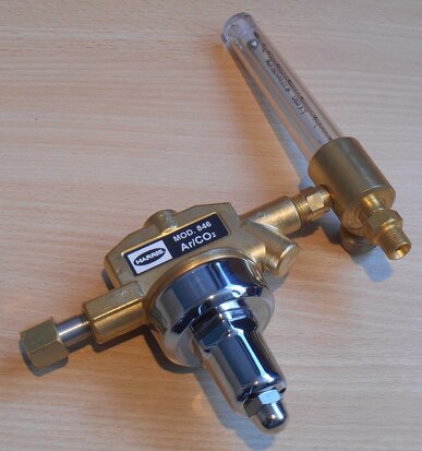 Harris 846-30FLAR reduceerventiel Model 846, met Flowmeter, Argon/CO2