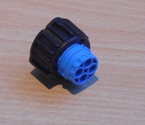 TE Connectivity 4-967325-1 round plug 2,5MM BU-GEH 4P blue