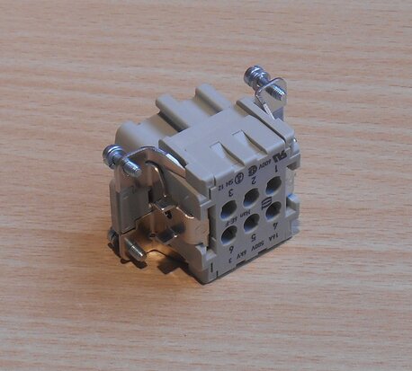 Harting 09330062702 female connector 6P Han 6E-F-C