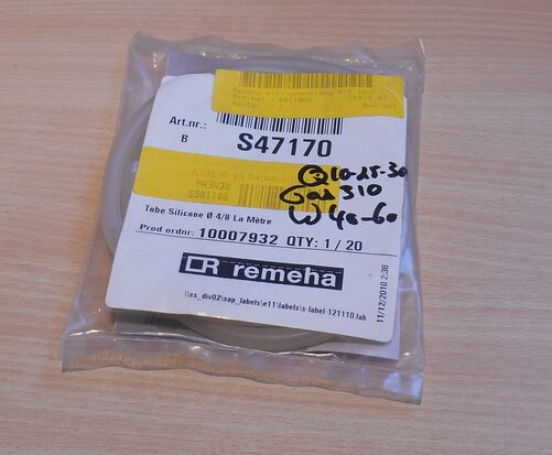 Remeha S47170 silicone tube 4/8 (pm)