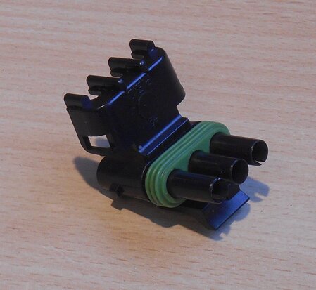 Delphi 12015793 Female 3-Contact Tower Half Body Weather Pack Connector