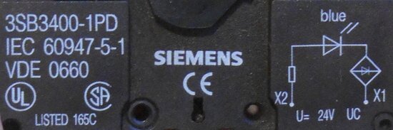 Siemens 3SB3400-1PD Signaallamp LED compleet, groen