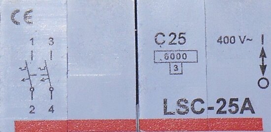 Medex LSC-25A C25 circuit breaker 2P