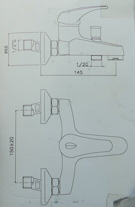 Apollo Sanidiy badmengkraan wit/chroom incl. Douchekop