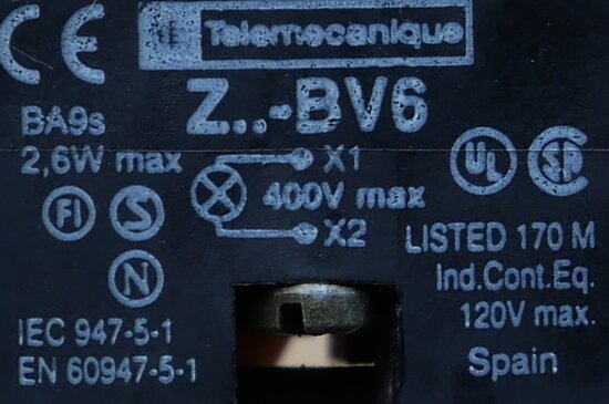 Telemecanique ZB2-BV6 licht module wit