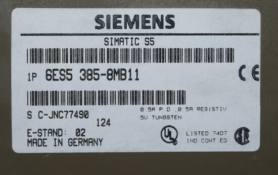 Siemens 6ES5 385-8MB11 High speed counter 25/500kHz 6ES53858MB11