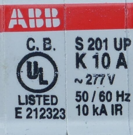 ABB S 201 UP Installatieautomaat K 10A 1P, 2CDS271317R0427