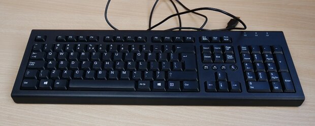 HP PR1101U keyboard USB black 697737-L31