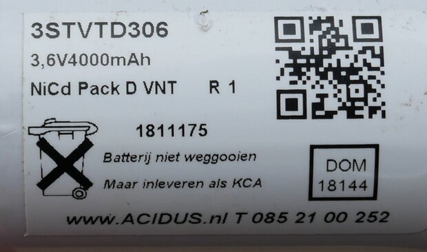 Saft 3STVTD306 Accupack Noodverlichting 3,6V 4000mAh