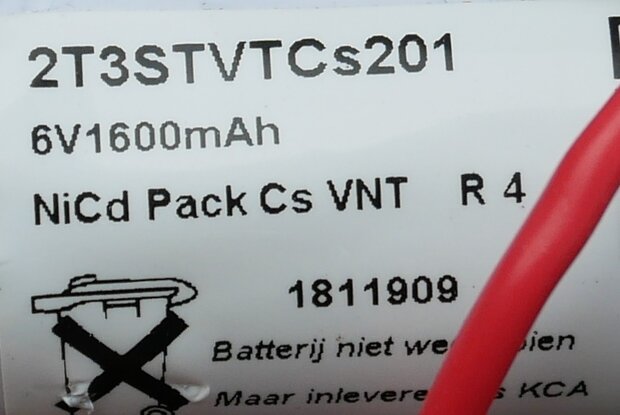 Saft 2T3STVTC201 Accupack Noodverlichting 6V 1600mAh