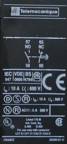 Telemecanique LA3 DR4 delay block 10-180s LA3DR4 timer contact