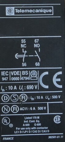 Telemecanique LA2 DT4 delay block 10-180s LA2DT4 timer contact