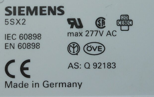 Siemens 5SX21 C4 installatieautomaat 1P 230/400V 4A