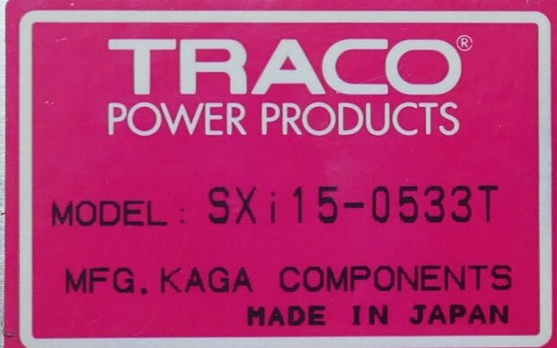 TRACO POWER SXi15-0533T voeding SXi150533T