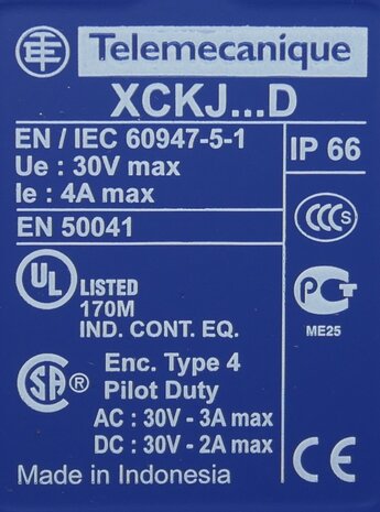 Telemecanique ZCKJ1D position switch body 2P o + s mom.SCH. M12, 038875