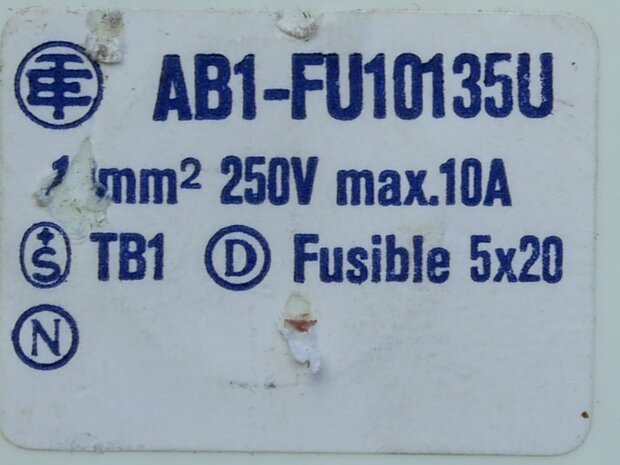 Telemecanique AB1-FU10135U Terminal block 5x20 10mm2 max. 10A