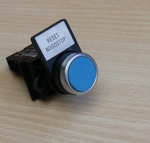 Klockner Moeller button light blue with EK10 contact element