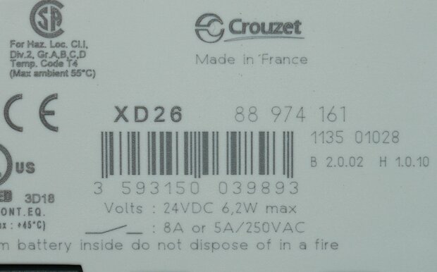 Crouzet Millenium 3 Smart XD26 R PLC control module 88974161 24 V / DC