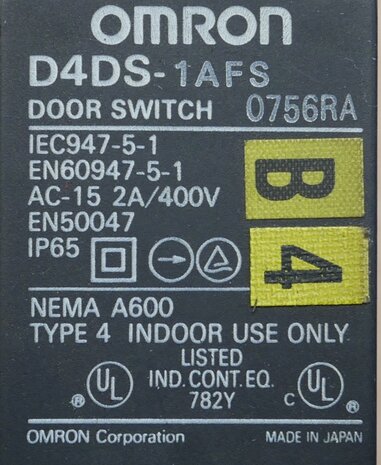 Omron D4DS-1AFS eindschakelaar 0756RA door switch