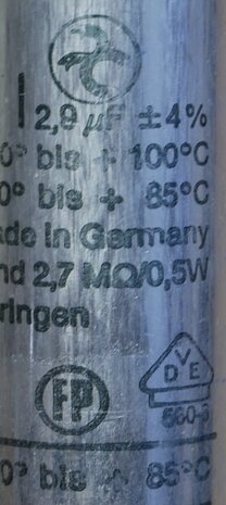 lfb mp 2.9/450II condensator 2,9µF 4%