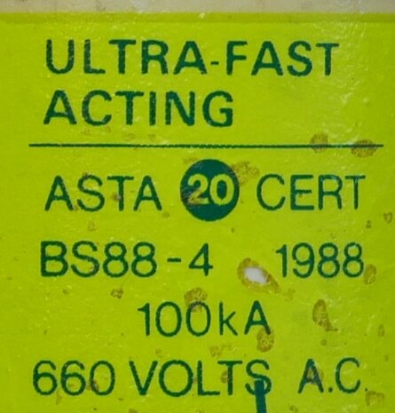 GEC Alsthom GSGB-400 fuse 400A 660V SEMI FUSE