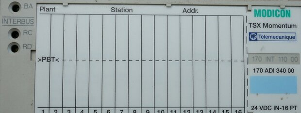 Schneider 170ADI34000 input module incl. Telemecanique 170INT11000 Adapter