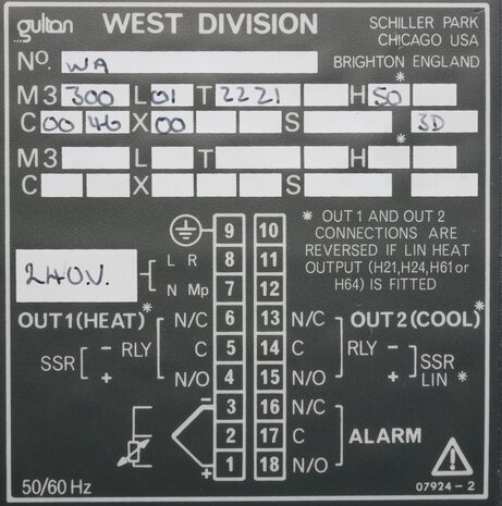 Gultan West 3300 temperatuurregelaar WA