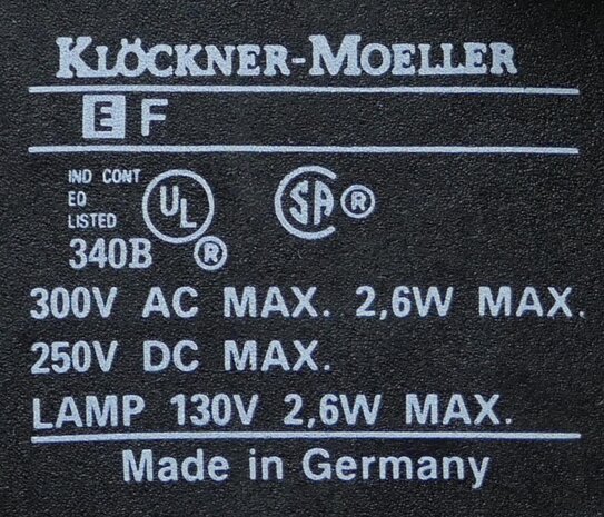 Klöckner moeller EF signal lamp white