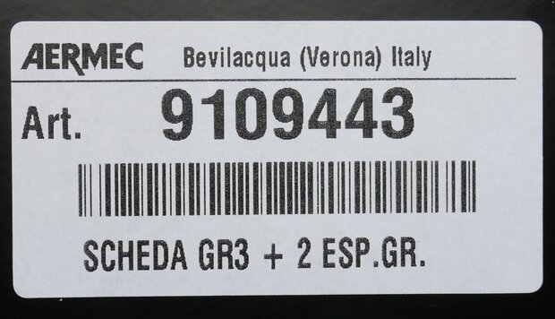 AERMEC 9109443 Controller GR3 32756.10