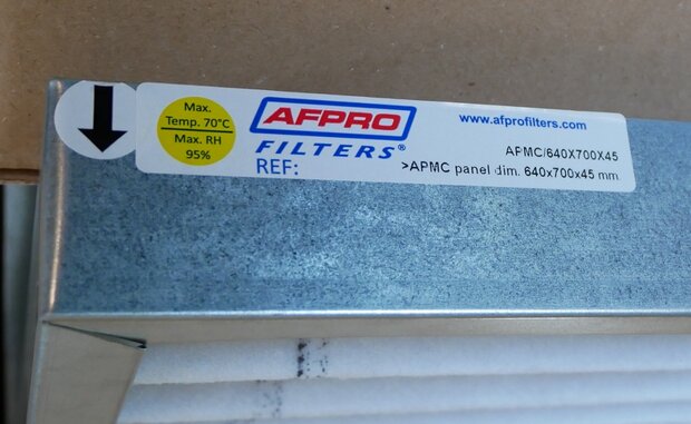 AFPRO APMC / 640x700x45 panel filter APMC