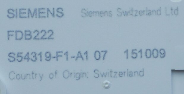 Siemens FDB222 plate alarmgever base, base for alarmgevers op de FC72..centrales