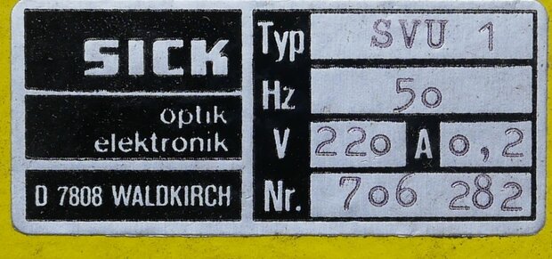 SICK SVU 1 Optic Electronic 220V 0,2A, 706282