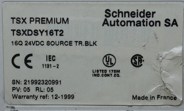 Schneider Electric TSXDSY16T2 plc digital input and output module