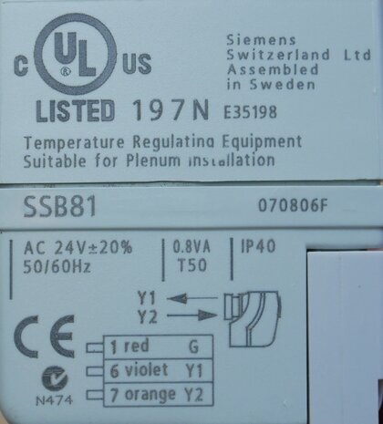 Siemens SSB81 Servomotor 24V 070806F