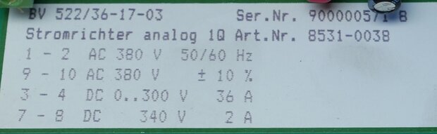 Control Techniques Bv 524/28-15-2 Power Conversion Analog 1Q