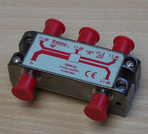 Tratec SBN-04 Verdeler 4-voudig coax 5-1000 MHz