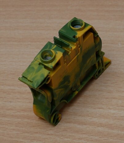 ENTRELEC ZS25-PE Screw Clamp Terminal Block Ground Green/Yellow