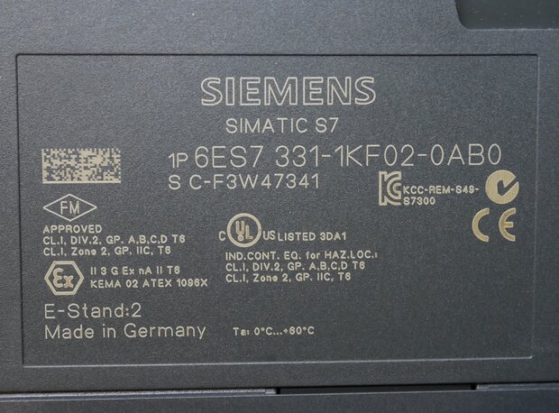 Siemens 6ES7331-1KF02-0AB0 Analog PLC input module 6ES73311KF020AB0