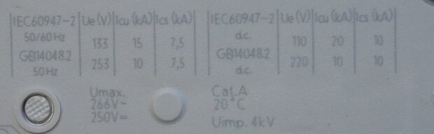Abb S 201M K 16A UC circuit breaker 1P, 2CDS271061R0467