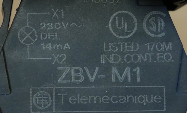 Telemecanique Schneider Electric ZBV-M1 Signaal Lamp LED wit ZBVM1