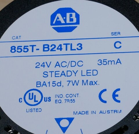 Allen Bradley 855T-B24TL3 Control Tower Stack Light LED Green 24 V AC/DC