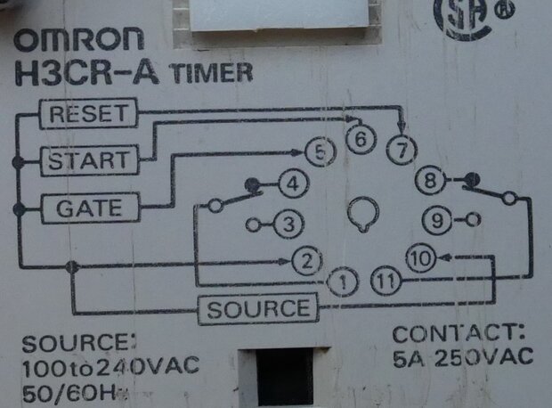 Omron H3CR A tijdrelais 48x48 mm 11pin