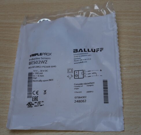 Balluff BES02WZ Inductieve standaardsensor met voorkeurtypen