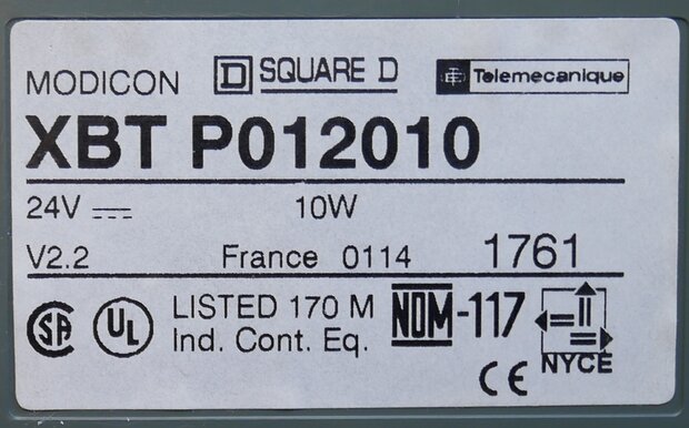 Telemecanique XBT-P012010 XBT-P Operator Terminal 24V